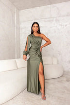 Nicole™ One-Sleeve Satin Dress