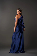 Nicole™ One-Sleeve Satin Dress