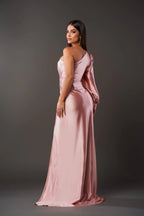 Nicole™ One-Sleeve Satin Dress