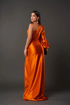 Nicole™ One-Sleeve Satin Dress