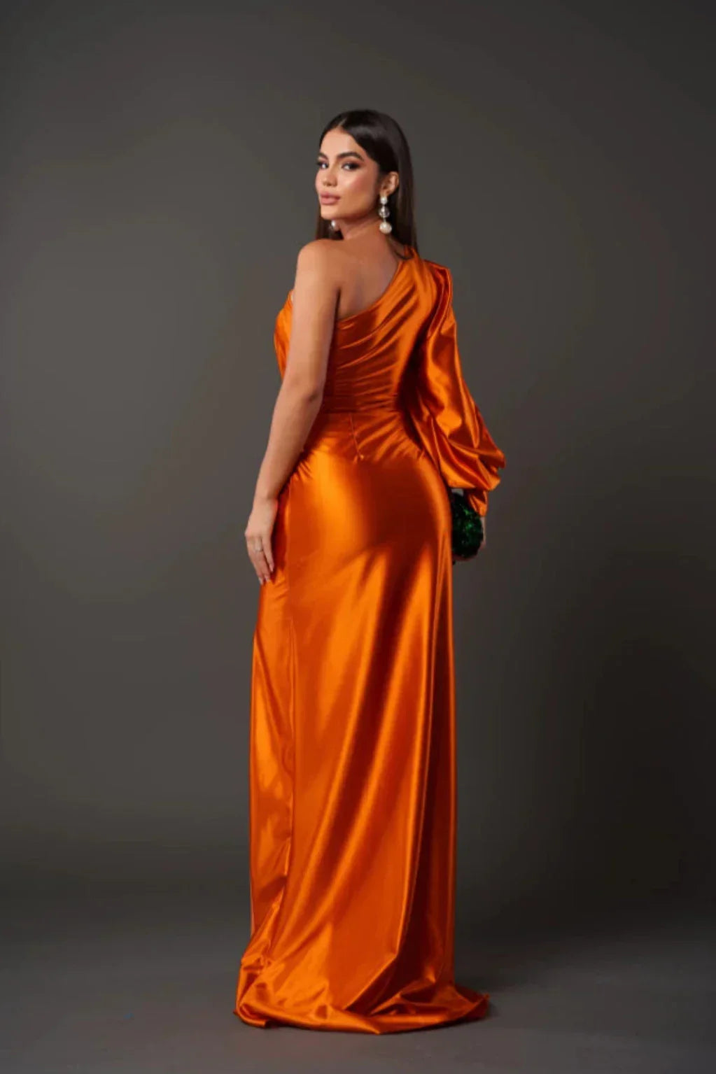 Nicole™ One-Sleeve Satin Dress