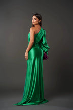 Nicole™ One-Sleeve Satin Dress