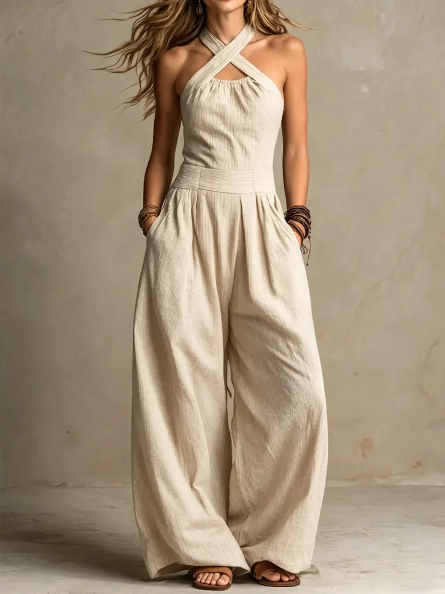 Ariana | Elegant Jumpsuit with Cross Neckline