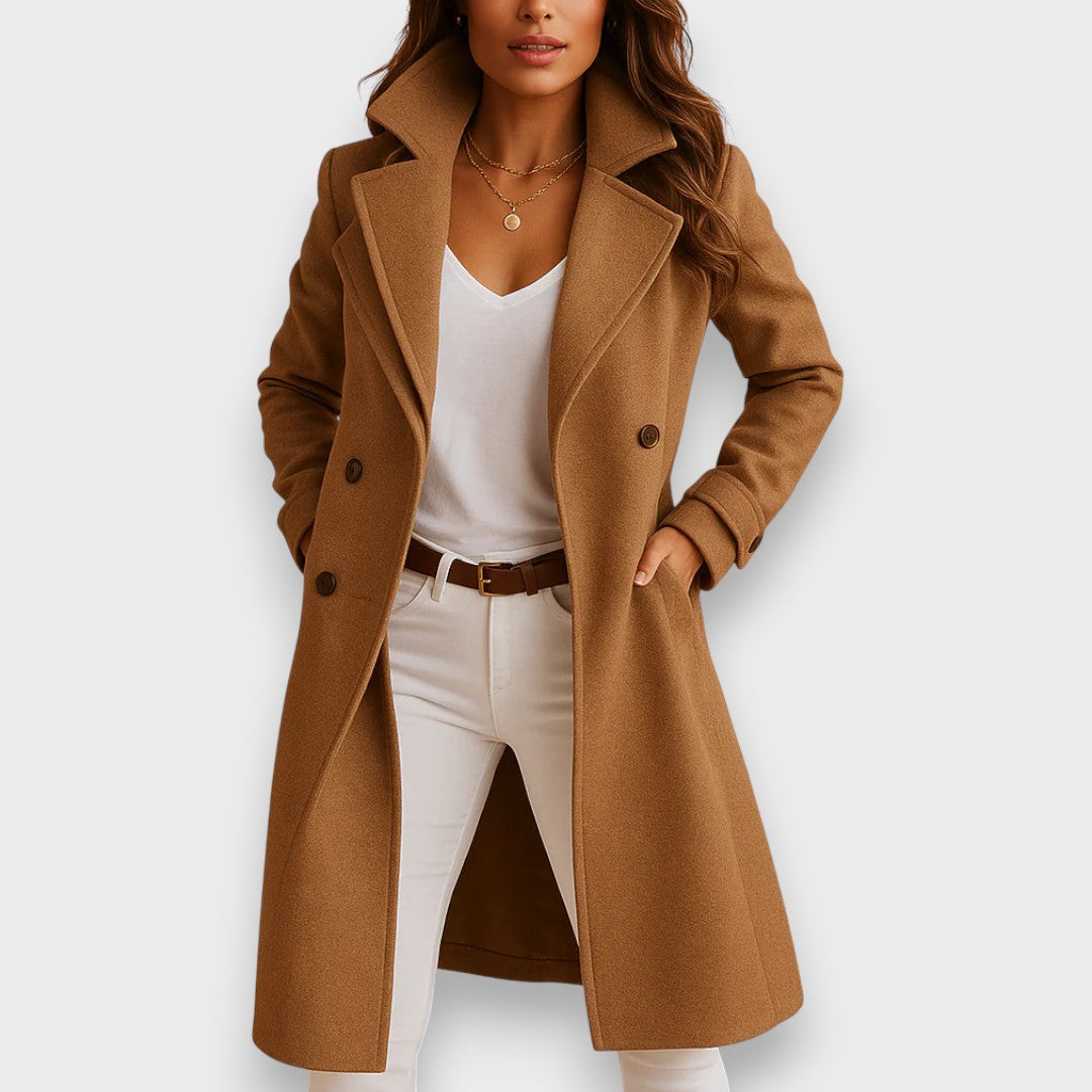 Elegant Timeless Long Coat - Gray